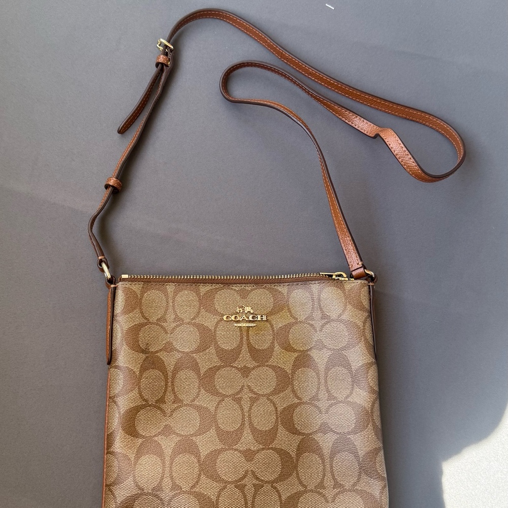 Brown crossbody coach bag